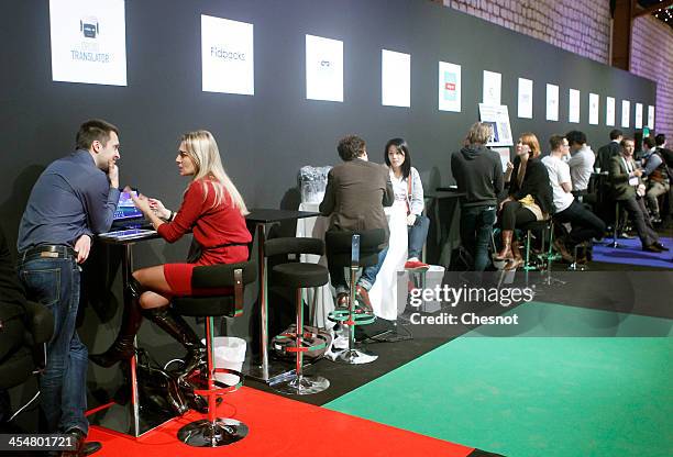 General ambiance at the opening at 'LeWeb 2013' conference on December 10, 2013 in Saint-Denis, France. Le Web is Europe's largest tech conference,...