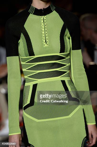 Model walks the runway at the Alexander Wang Spring Summer 2015 fashion show during New York Fashion Week on September 6, 2014 in New York, United...