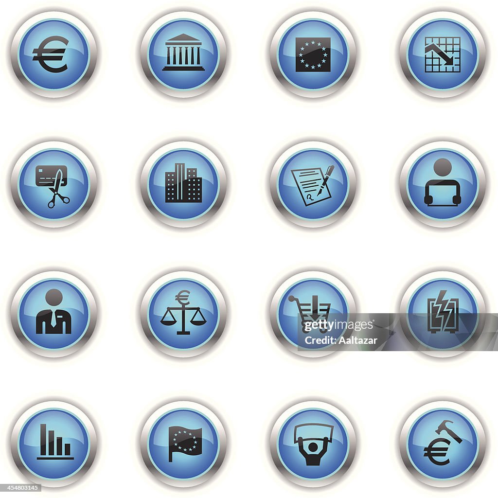 Blue Icons - European Union Recession