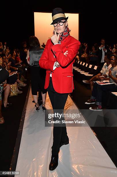 Patrick McDonald attends the Academy Of Art University Spring 2015 Collections during Mercedes-Benz Fashion Week Spring 2015 at The Theatre at...