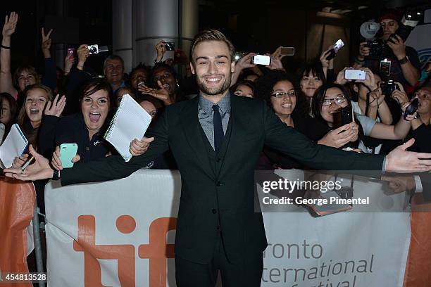 Actor Douglas Booth attends "The Riot Club" premiere during the 2014 Toronto International Film Festival at Roy Thomson Hall on September 6, 2014 in...