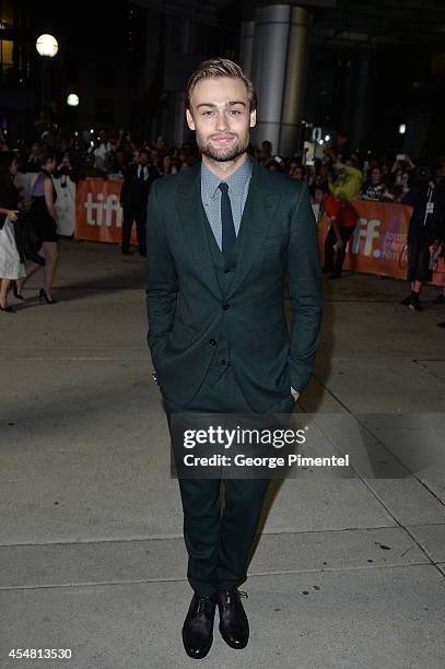 Actor Douglas Booth attends "The Riot Club" premiere during the 2014 Toronto International Film Festival at Roy Thomson Hall on September 6, 2014 in...