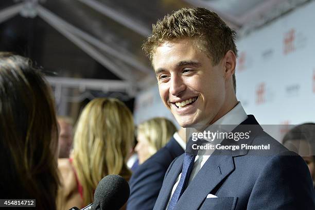 Actor Max Irons attends "The Riot Club" premiere during the 2014 Toronto International Film Festival at Roy Thomson Hall on September 6, 2014 in...