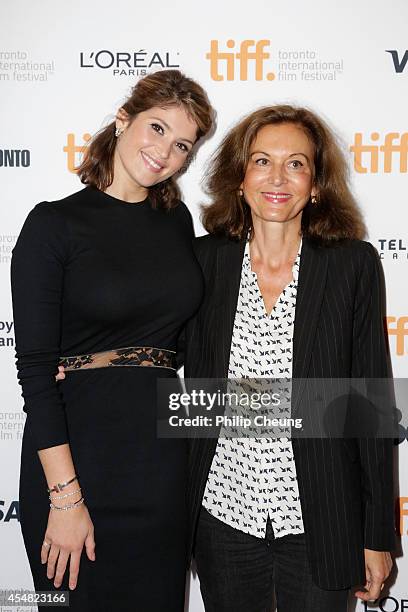 Actress Gemma Arterton and director Anne Fontaine attend the premiere of "Gemma Bovery" during the 2014 Toronto International Film Festival at Winter...