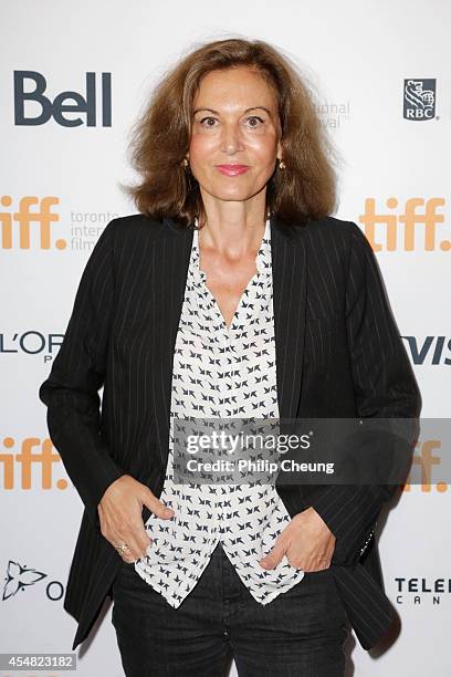 Director Anne Fontaine attends the premiere of "Gemma Bovery" during the 2014 Toronto International Film Festival at Winter Garden Theatre on...