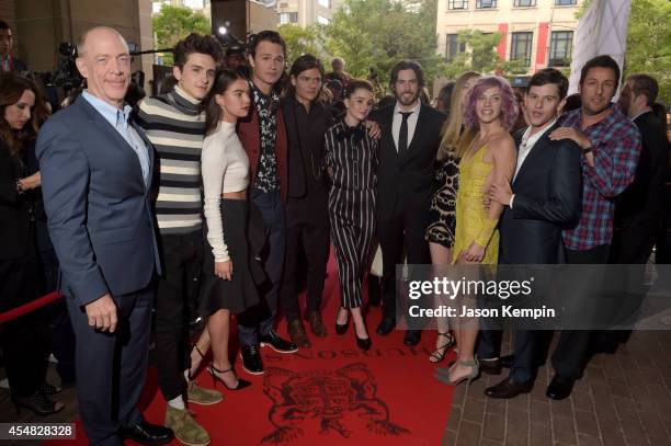 Actors J.K. Simmons, Timothée Chalamet, Katherine C. Hughes, Ansel Elgort, Will Peltz, Kaitlyn Dever, Director/Co-Writer/Producer Jason Reitman,...