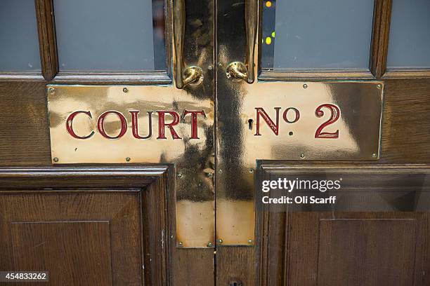 The entrance to Court Two in the Grand Hall of the Central Criminal Court, known as the 'Old Bailey', on September 3, 2014 in London, England. The...