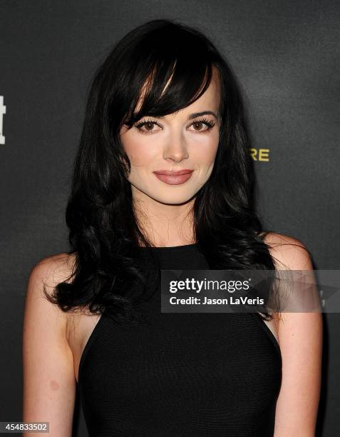 Actress Ashley Rickards attends the 2014 Entertainment Weekly pre-Emmy party at Fig & Olive Melrose Place on August 23, 2014 in West Hollywood,...