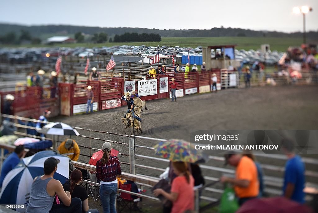 US-BULL RIDING-RODEO