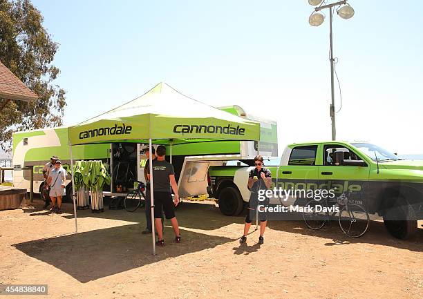 General view of the atmosphere at the finish line of the Best Buddies Challenge Hearst Castle at Hearst Ranch on September 6, 2014 in San Simeon,...