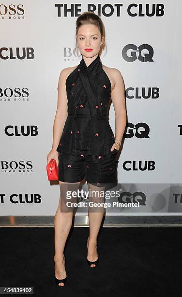 Holliday Grainger attends the Post Premiere Party for "The Riot Club" Sponsored by Hugo Boss and GQ - 2014 Toronto International Film Festival at...