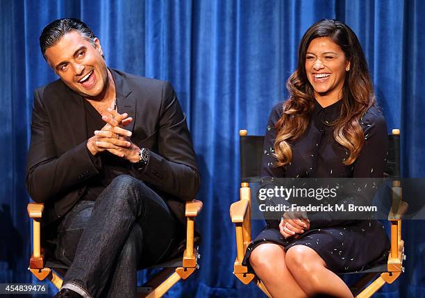 Actor Jaime Camil and actress Gina Rodriguez speak during The Paley Center for Media's PaleyFest 2014 Fall TV Previews - The CW, at The Paley Center...