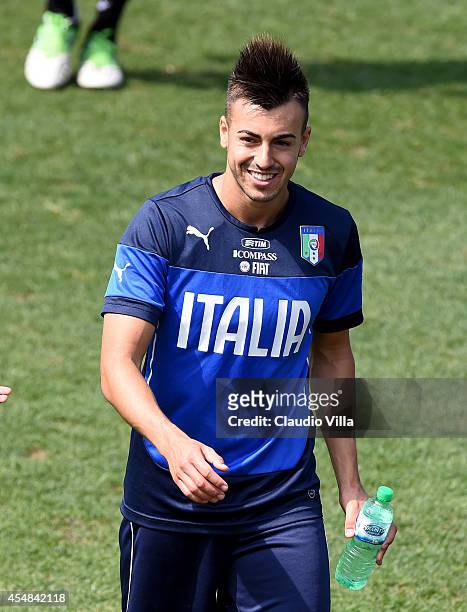 Stephan El Shaarawy during Italy Training Session at Coverciano on September 7, 2014 in Florence, Italy.