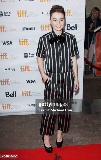 Kaitlyn Dever arrives at the premiere of Men, Women and Children held during the 2014 Toronto International Film Festival - Day 3 on September 6,...