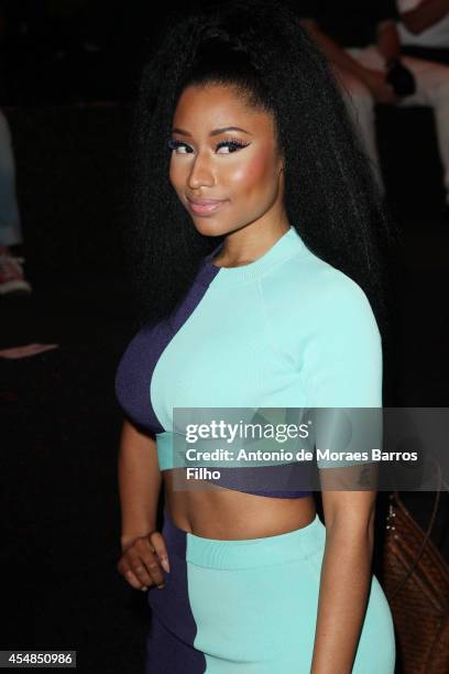 Nicki Minaj attends the Alexander Wang show during Fashion Week Spring 2015 at Pier 94 on September 6, 2014 in New York City.