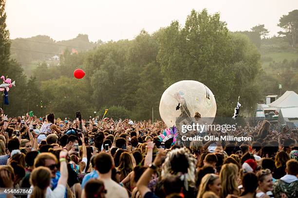 Diplo of Major Lazer performs on Day 4 of Bestival at Robin Hill Country Park on September 7, 2014 in Newport, Isle of Wight.