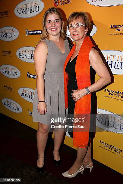 Dominique Loiseau and her daughter Blanche attend 'the Hundred-Foot Journey' Paris Premiere at Cinema Gaumont Marignan on September 7, 2014 in Paris,...