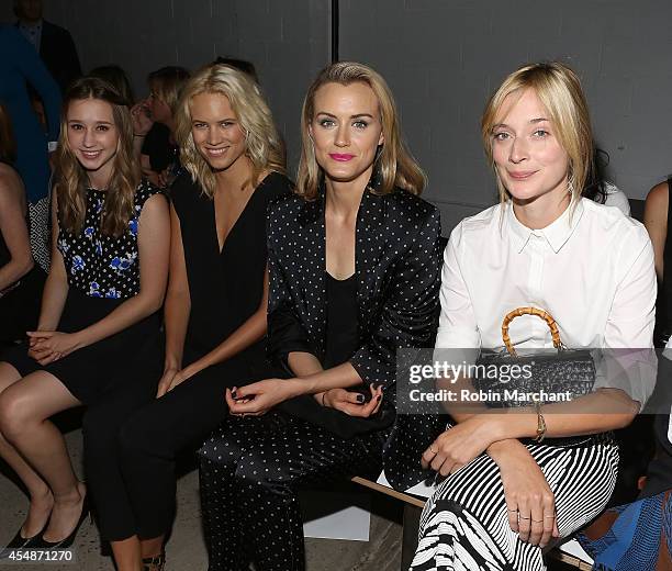 Taissa Farmiga, Cody Horn, Taylor Schilling and Caitlin FitzGerald attend Thakoon during Mercedes-Benz Fashion Week Spring 2015 at on September 7,...