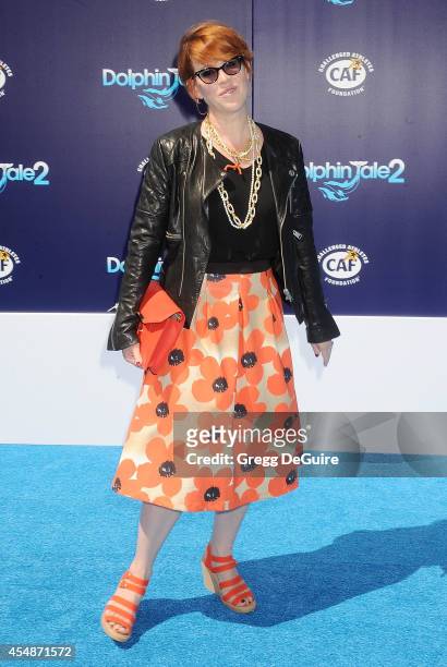 Actress Molly Ringwald arrives at the Los Angeles premiere of "Dolphin Tale 2" at Regency Village Theatre on September 7, 2014 in Westwood,...