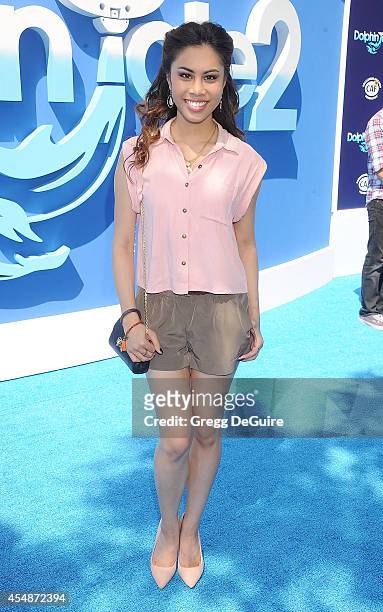 Actress Ashley Argota arrives at the Los Angeles premiere of "Dolphin Tale 2" at Regency Village Theatre on September 7, 2014 in Westwood, California.