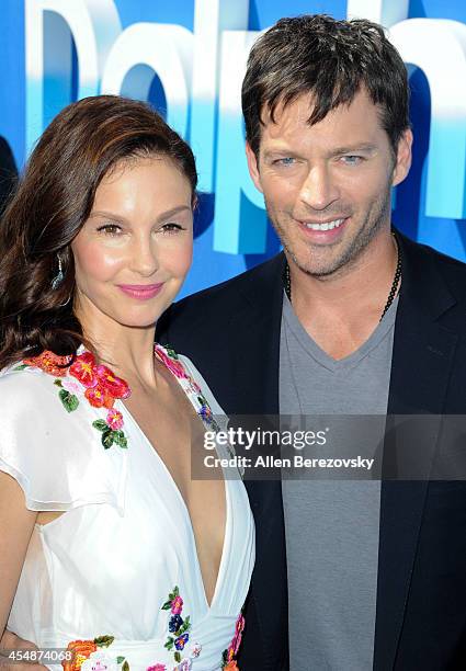 Actors Ashley Judd and Harry Connick, Jr. Attend the Los Angeles Premiere of "Dolphin Tale 2" at Regency Village Theatre on September 7, 2014 in...