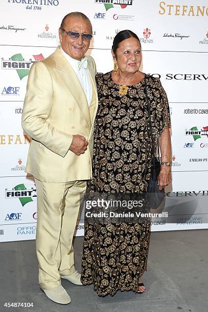 Tony Renis and Elettra Morini attend 'Celebrity Fight Night In Italy' Gala at the Palazzo Vecchio on September 7, 2014 in Florence, Italy.