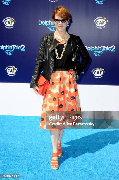 Actress Molly Ringwald attends the Los Angeles Premiere of "Dolphin Tale 2" at Regency Village Theatre on September 7, 2014 in Westwood, California.