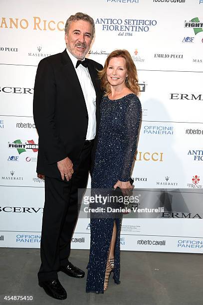 Brian Russell and Cheryl Ladd attend 'Celebrity Fight Night In Italy' Gala at the Palazzo Vecchio on September 7, 2014 in Florence, Italy.