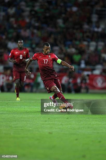 Portugal forward Nani during the EURO 2016 qualification match between Portugal and Albania at Estadio de Aveiro on September 7, 2014 in Aveiro,...