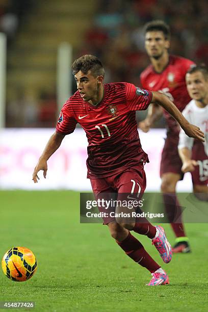 Portugal forward Ricardo Horta during the EURO 2016 qualification match between Portugal and Albania at Estadio de Aveiro on September 7, 2014 in...