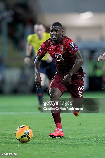 Portugal forward Ivan Cavaleiro during the EURO 2016 qualification match between Portugal and Albania at Estadio de Aveiro on September 7, 2014 in...