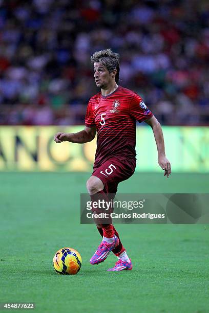 Portugal defender Fabio Coentrao during the EURO 2016 qualification match between Portugal and Albania at Estadio de Aveiro on September 7, 2014 in...