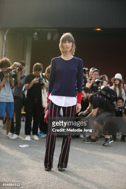 Fashion Editor/Stylist Anya Ziorouva on Day 3 of New York Fashion Week Spring/Summer 2015 on September 6, 2014 in New York City.