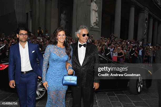 Amos Bocelli; Veronica Bocelli and Andrea Bocelli attend the Celebrity Fight Night In Italy Benefitting The Andrea Bocelli Foundation and The...