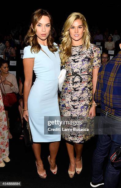 Liliana Nova and Shayna Taylor attend the Vivienne Tam fashion show during Mercedes-Benz Fashion Week Spring 2015 at The Theatre at Lincoln Center on...