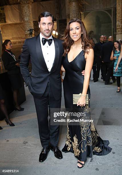 Maksim Chmerkovskiy and Devin Brugman attend the Celebrity Fight Night gala celebrating Celebrity Fight Night In Italy benefitting The Andrea Bocelli...