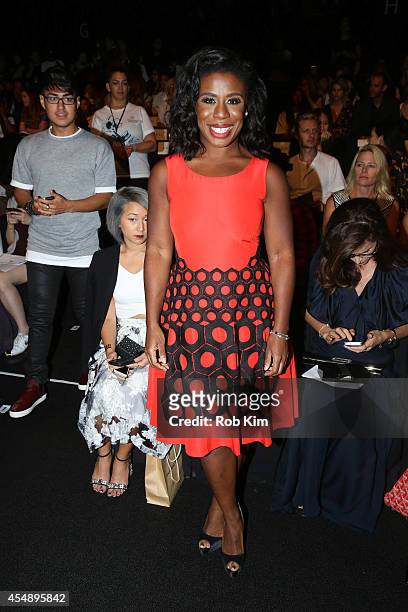 Uzo Aduba attends Vivienne Tam during Mercedes-Benz Fashion Week Spring 2015 at The Theatre at Lincoln Center on September 7, 2014 in New York City.