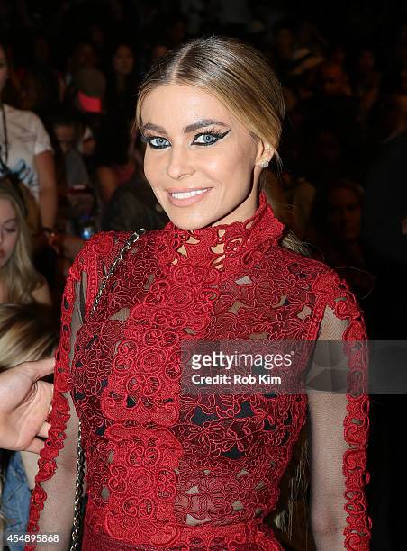 Carmen Electra attends Vivienne Tam during Mercedes-Benz Fashion Week Spring 2015 at The Theatre at Lincoln Center on September 7, 2014 in New York...