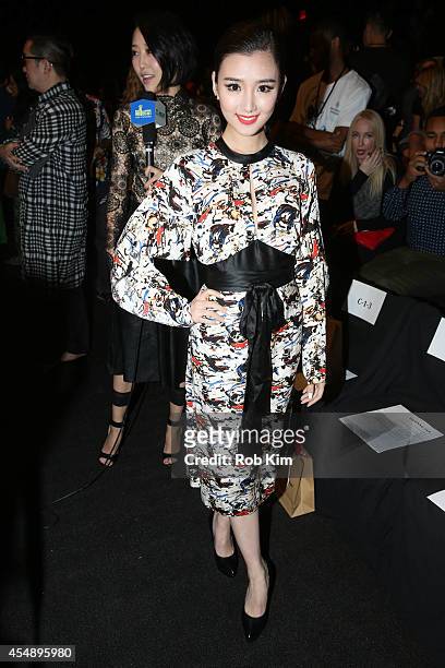Chinese actress Mao Xiao Tong attends Vivienne Tam during Mercedes-Benz Fashion Week Spring 2015 at The Theatre at Lincoln Center on September 7,...