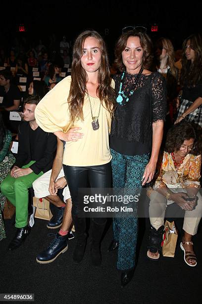 Countess LuAnn de Lesseps and guest attend Vivienne Tam during Mercedes-Benz Fashion Week Spring 2015 at The Theatre at Lincoln Center on September...