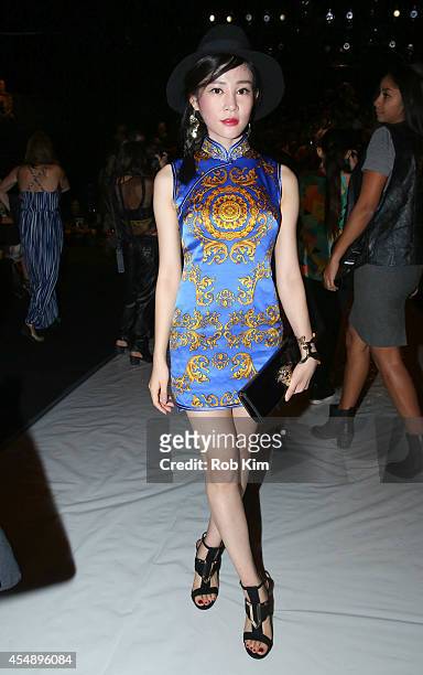 Designer Kelly Kuo attends Vivienne Tam during Mercedes-Benz Fashion Week Spring 2015 at The Theatre at Lincoln Center on September 7, 2014 in New...