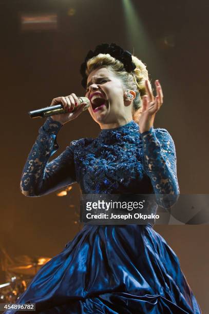 Paloma Faith performs on stage at Bestival 2014 at Robin Hill Country Park on September 7, 2014 in Newport, United Kingdom.