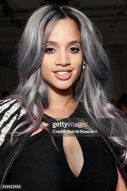 Actress Dascha Polanco attends the Rolando Santana Spring 2015 fashion show during Mercedes-Benz Fashion Week Spring 2015 on September 7, 2014 in New...