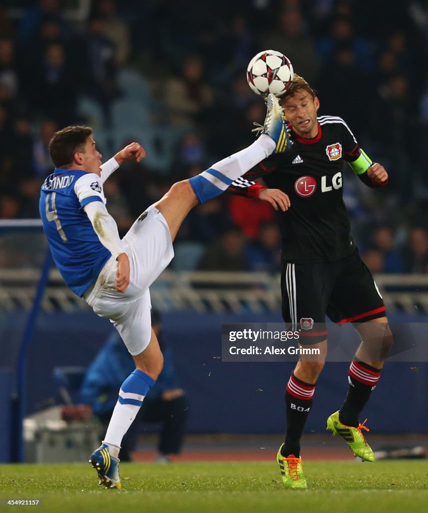 Real Sociedad de Futbol v Bayer Leverkusen - UEFA Champions League