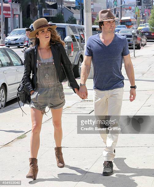 Nikki Reed and Ian Somerhalder are seen in Hollywood on September 07, 2014 in Los Angeles, California.