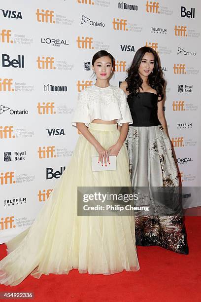 Actors Zhou Dongyu and Ma Su attend the "Breakup Buddies" premiere during the 2014 Toronto International Film Festival at Princess of Wales Theatre...