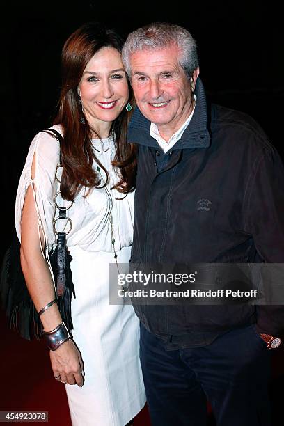 Actress Elsa Zylberstein and Director Claude Lelouch attend the 'Claude Lelouch en Musique ! Held at the Invalides in Paris on September 6, 2014 in...