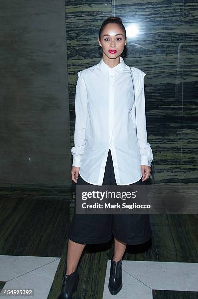 Actress Cara Santana attends the Public School Spring 2015 After Party at Gilded Lily on September 7, 2014 in New York City.