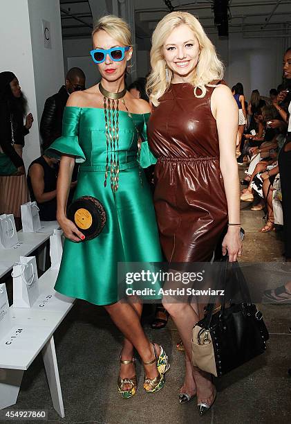 Modiste and Brielle attend the Rolando Santana Spring 2015 fashion show during Mercedes-Benz Fashion Week Spring 2015 on September 7, 2014 in New...