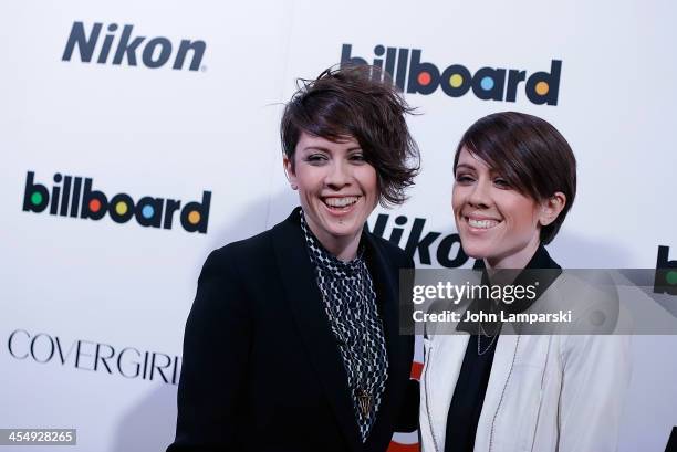 Sara Kerstein Quin and Tegan Rain Quin attend 2013 Billboard's Annual Women in Music Event at Capitale on December 10, 2013 in New York City.